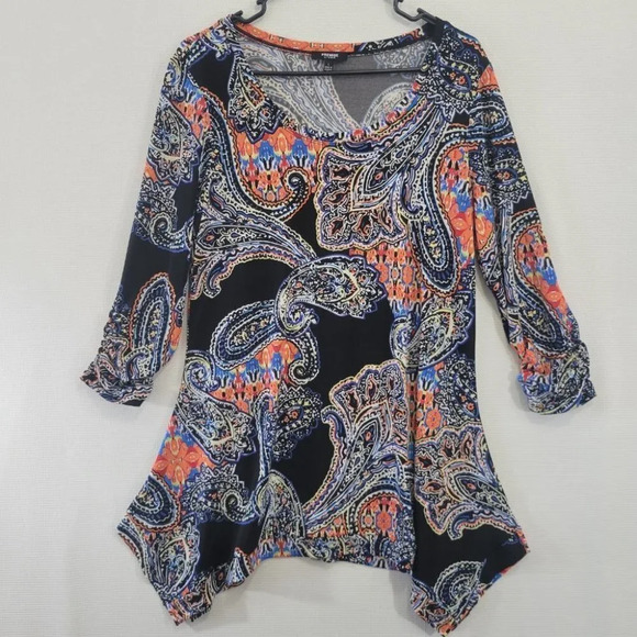 Premise Soft Stretch Paisley Top Size Large - Picture 1 of 10